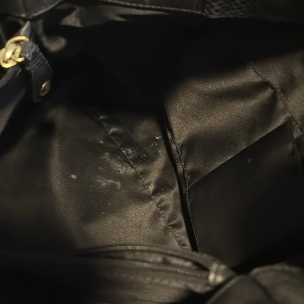 2012 Coach Ashley Satchel Handbag Black Leather Snake Print detail EUC - Picture 12 of 12